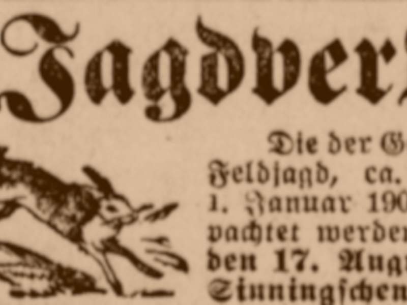 Jagdverpachtung in Mörshausen 1907 und 1913