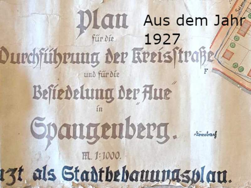 Bebauungsplan der Stadt aus 1927