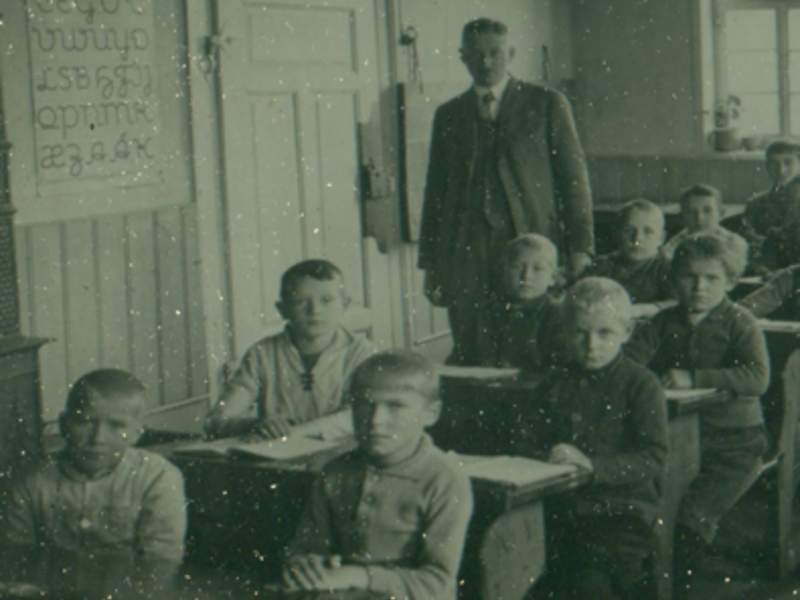 Ein Foto aus dem Landefelder Klassenzimmer - Jahrgang nicht bekannt