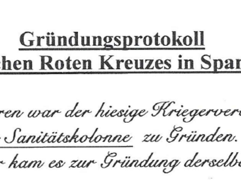 Gründung Sanitätskolonne in 1909 - Rotes Kreuz