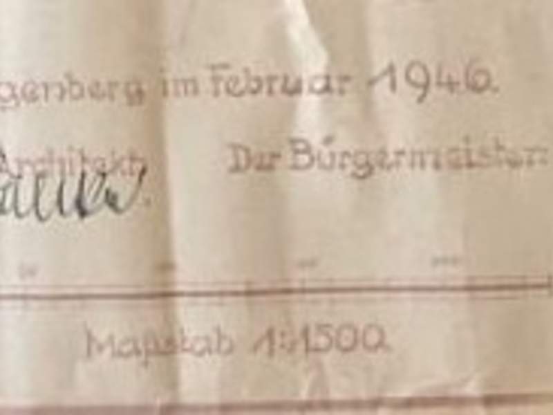Bebauungsplan der Stadt Spangenberg aus 1946