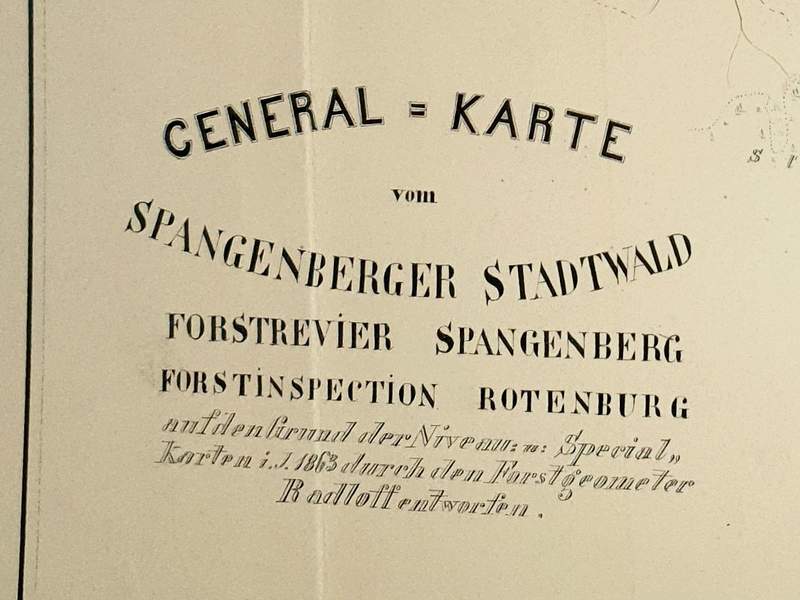 Karte Spangenberger Stadtwald 1863